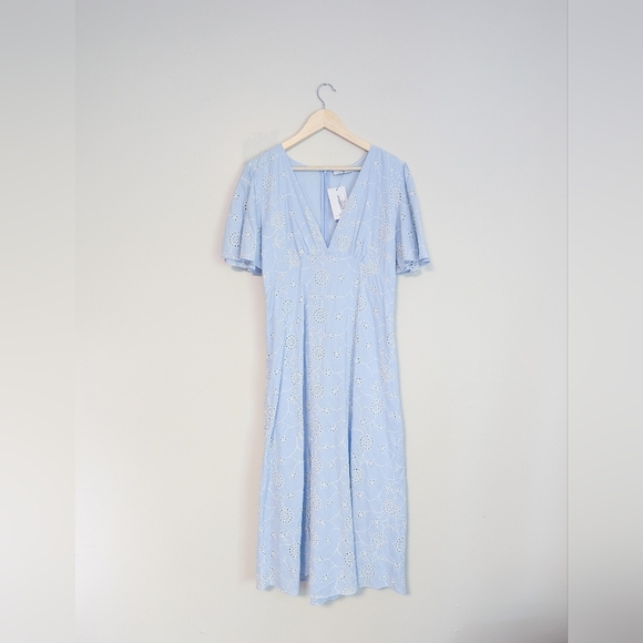 Stile Collection Baby Blue Eyelet Dress - Picture 1 of 5